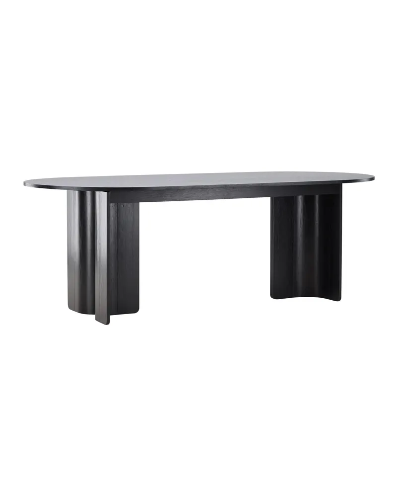Tyresö ovaler Esstisch 220 × 100 cm in Schwarz, Ansicht 1