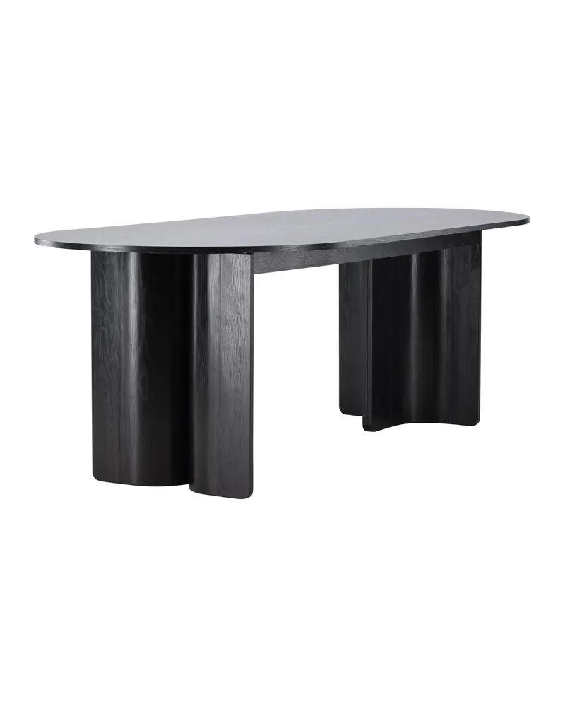 Tyresö ovaler Esstisch 220 × 100 cm in Schwarz, Ansicht 6