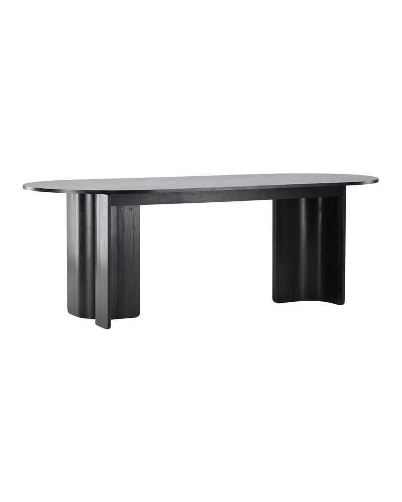 Tyresö ovaler Esstisch 220 × 100 cm in Schwarz, Ansicht 7