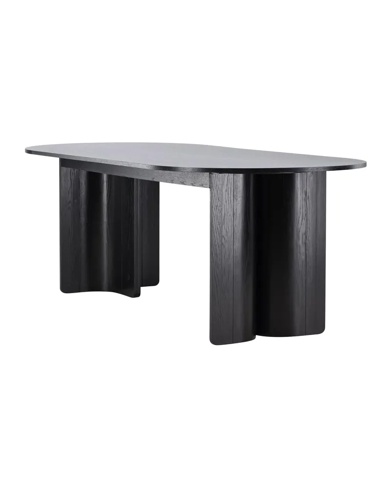 Tyresö ovaler Esstisch 220 × 100 cm in Schwarz, Ansicht 10
