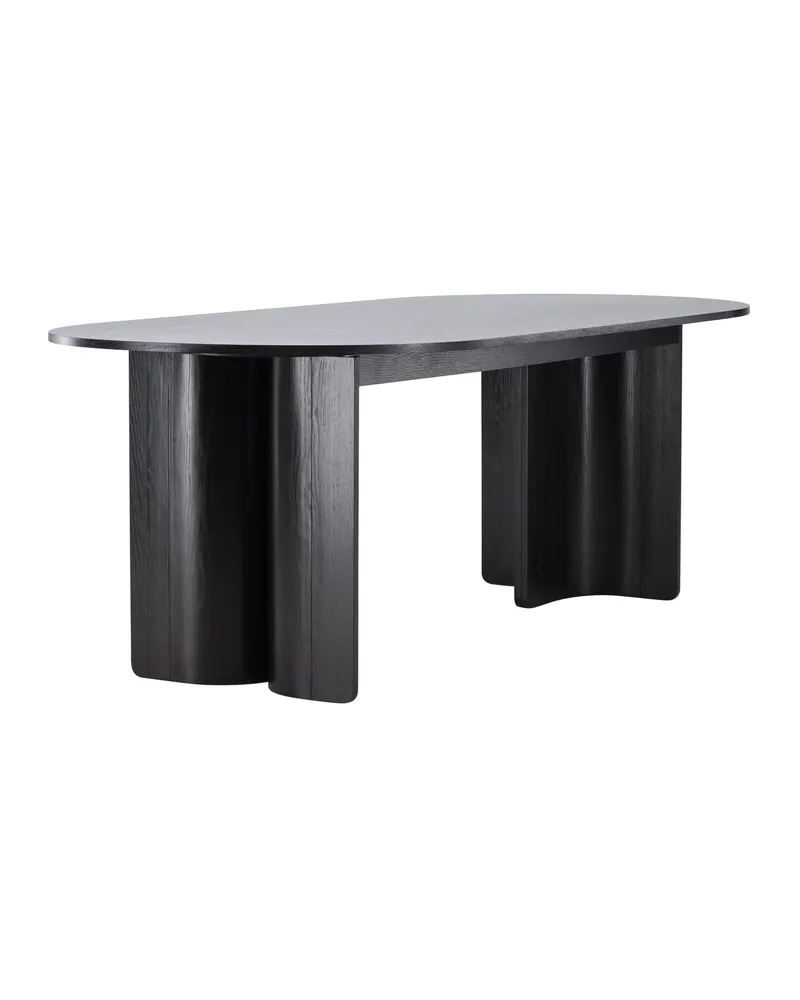 Tyresö ovaler Esstisch 220 × 100 cm in Schwarz, Ansicht 12