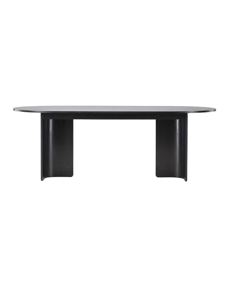 Tyresö ovaler Esstisch 220 × 100 cm in Schwarz, Ansicht 2