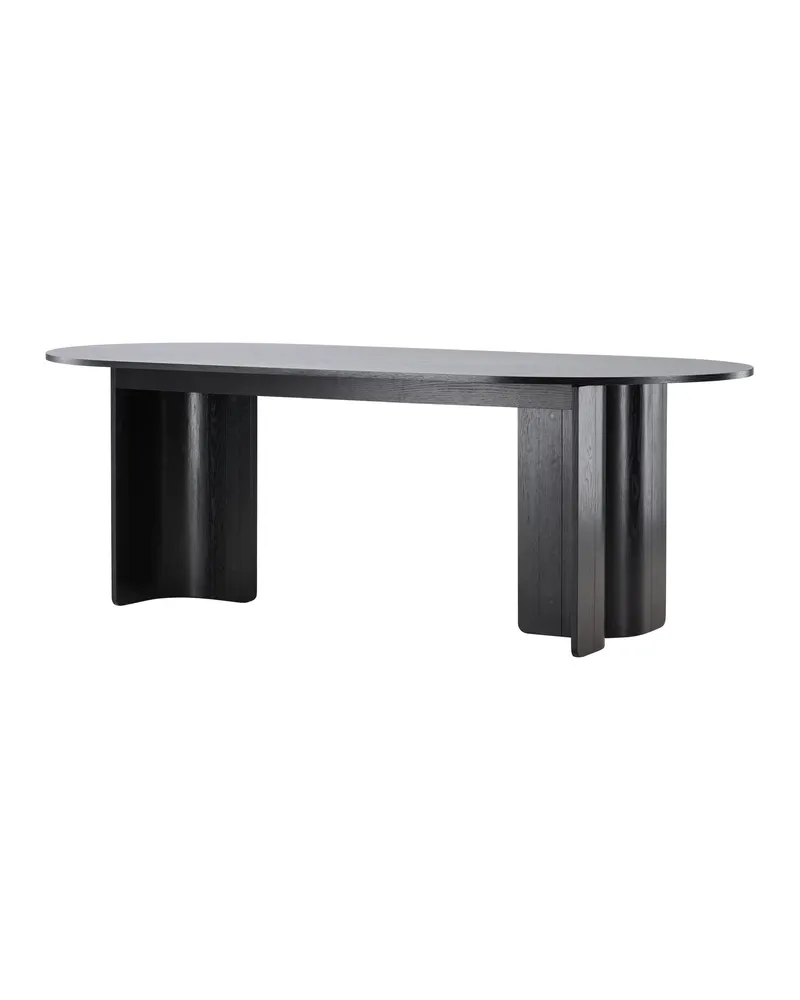 Tyresö ovaler Esstisch 220 × 100 cm in Schwarz, Ansicht 3