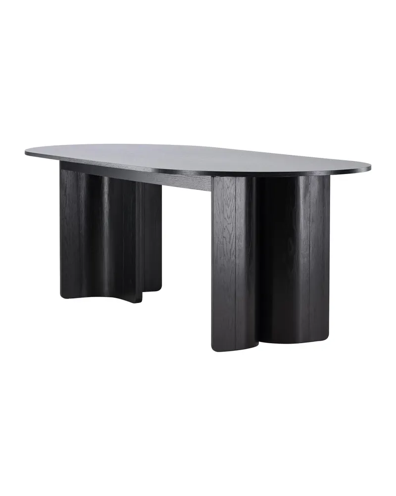 Tyresö ovaler Esstisch 220 × 100 cm in Schwarz, Ansicht 4