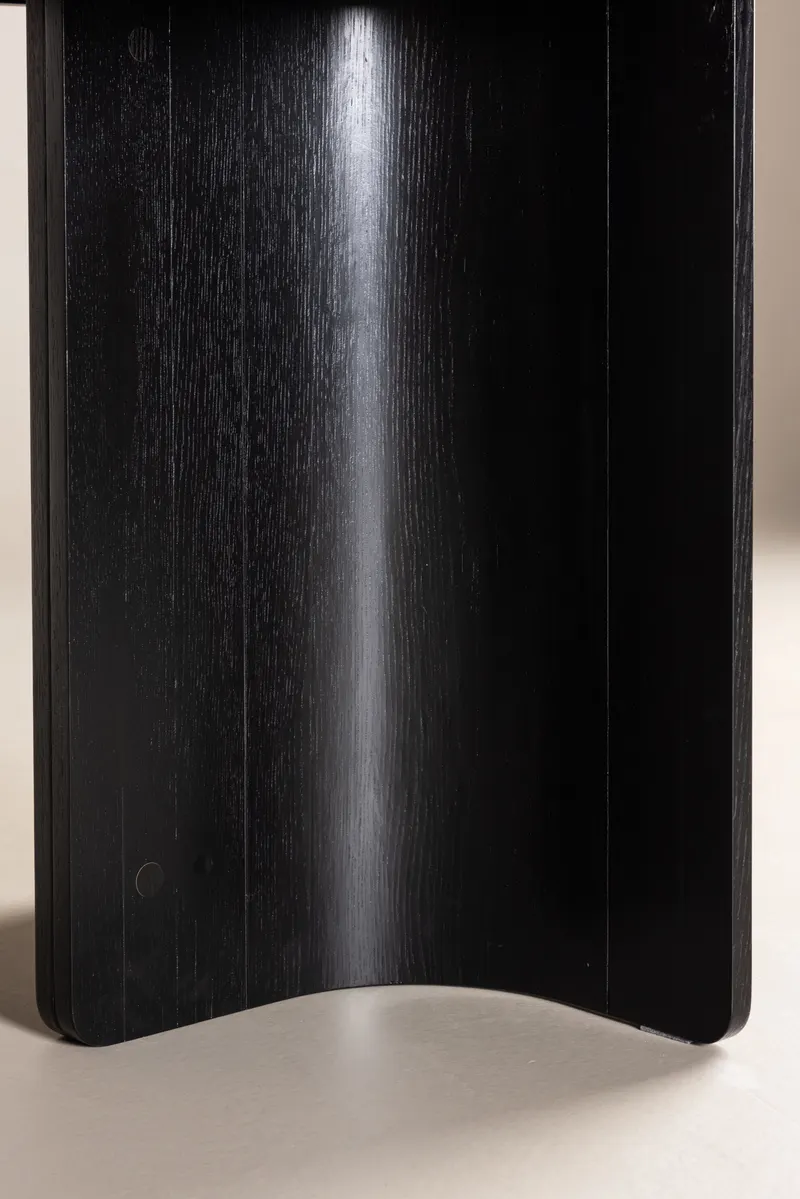 Tyresö ovaler Esstisch 220 × 100 cm in Schwarz, im Wohnraum, Ansicht 3