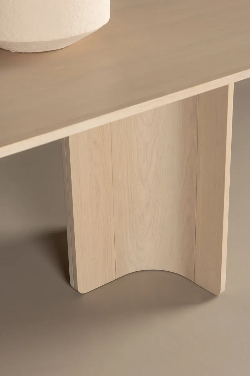Tyresö ovaler Esstisch 220 × 100 cm in Whitewash, im Wohnraum, Ansicht 3
