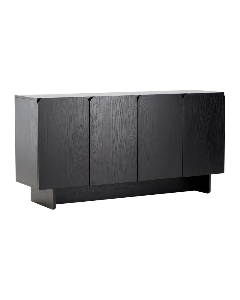 Tyresö Sideboard und Highboard aus lackiertem MDF auf Sockel, Schwarz
