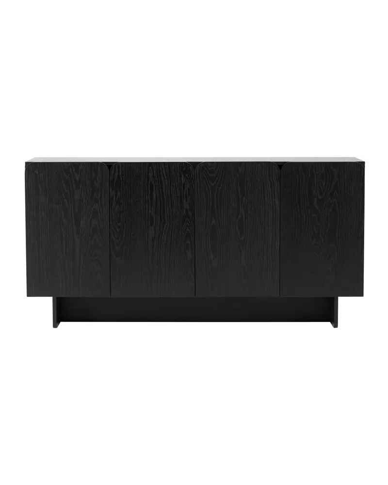 Tyresö Sideboard auf Sockel in 42 × 80 × 160 cm, Schwarz, Ansicht 2