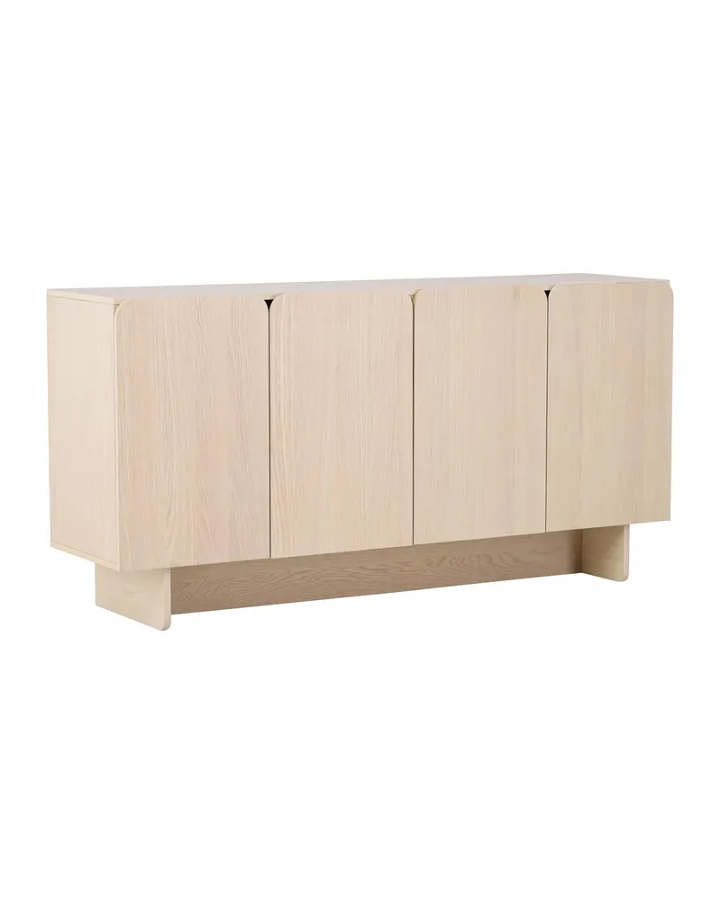 Tyresö Sideboard auf Sockel in 42 × 80 × 160 cm, Whitewash, Ansicht 3