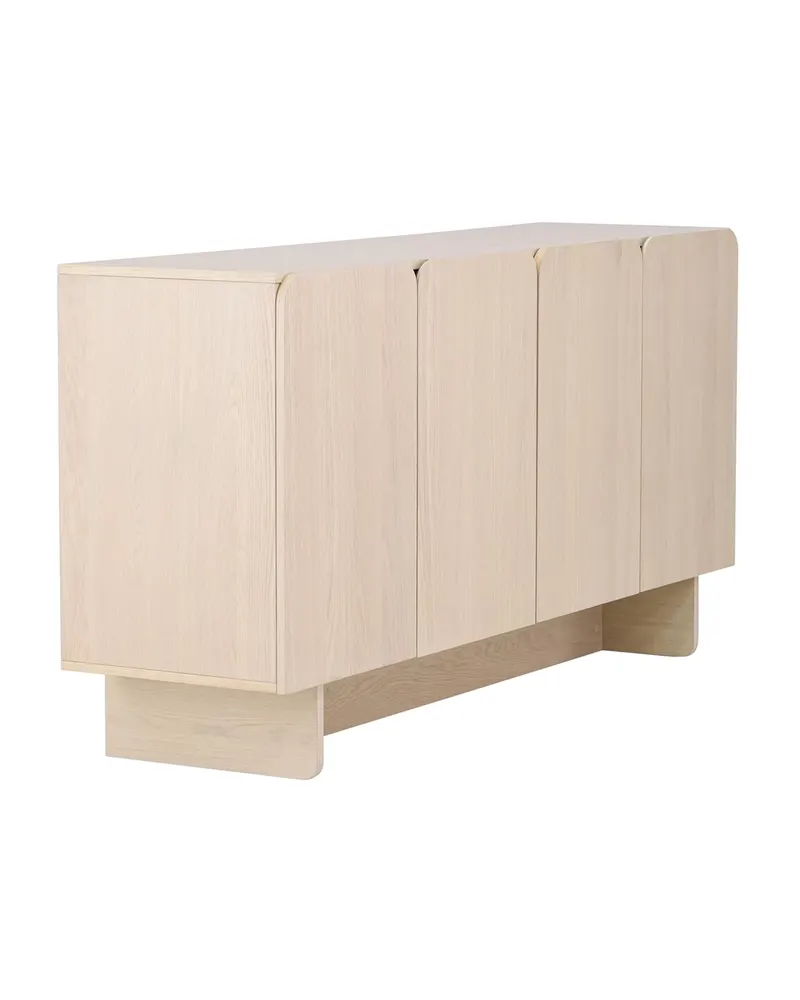 Tyresö Sideboard auf Sockel in 42 × 80 × 160 cm, Whitewash, Ansicht 4