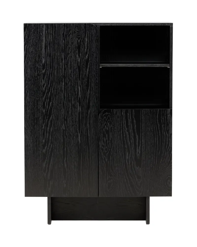 Tyresö Sideboard und Highboard aus lackiertem MDF auf Sockel, Schwarz