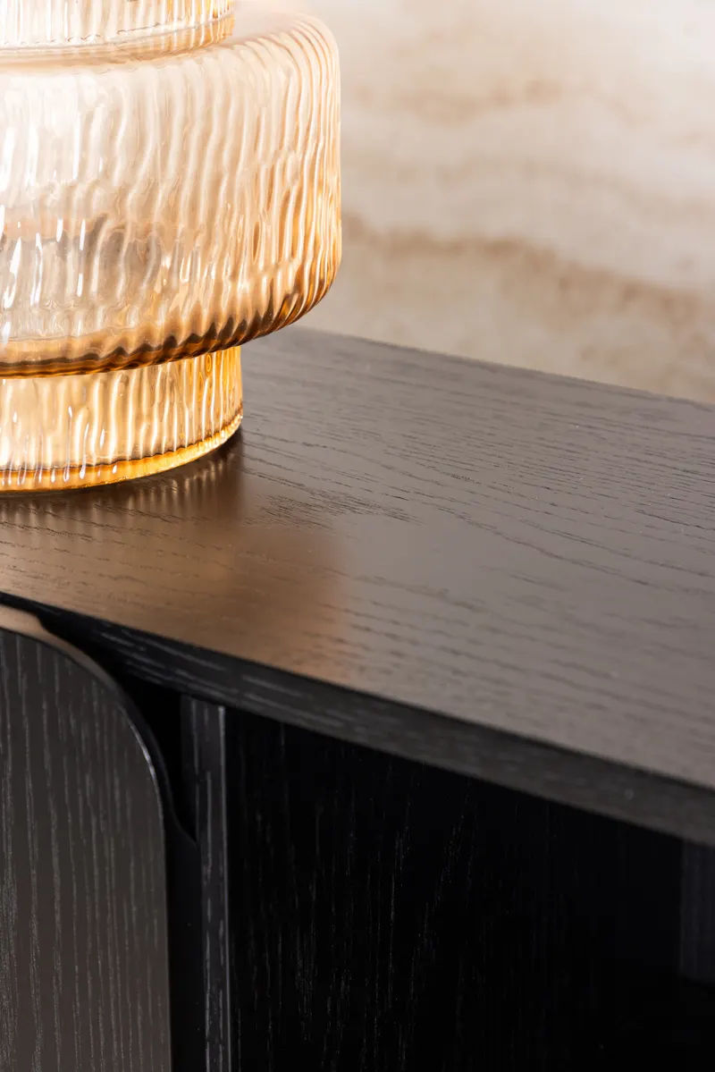 Tyresö Sideboard auf Sockel in 30 × 110 × 80 cm, Schwarz, im Wohnraum, Ansicht 5