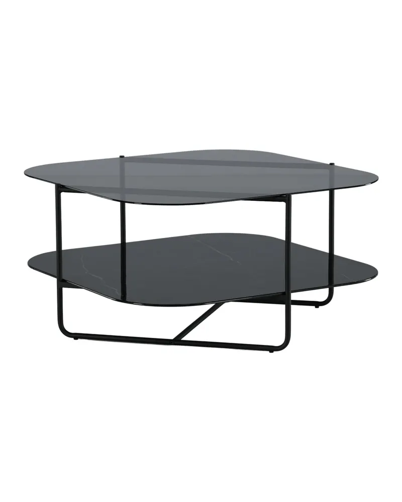 Un-line quadratischer Couchtisch aus Glas mit Ablage, Ansicht 10