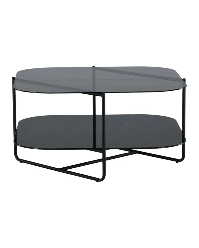 Un-line quadratischer Couchtisch aus Glas mit Ablage, Ansicht 11