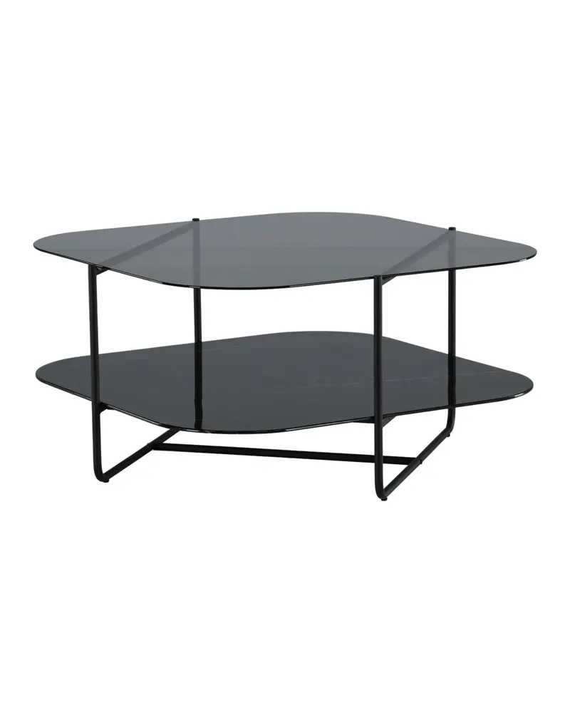 Un-line quadratischer Couchtisch aus Glas mit Ablage, Ansicht 12