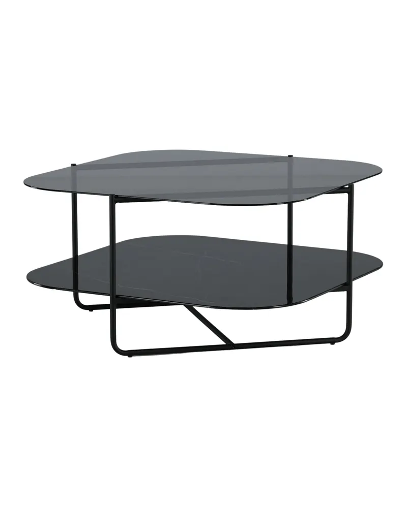 Un-line quadratischer Couchtisch aus Glas mit Ablage, Ansicht 9