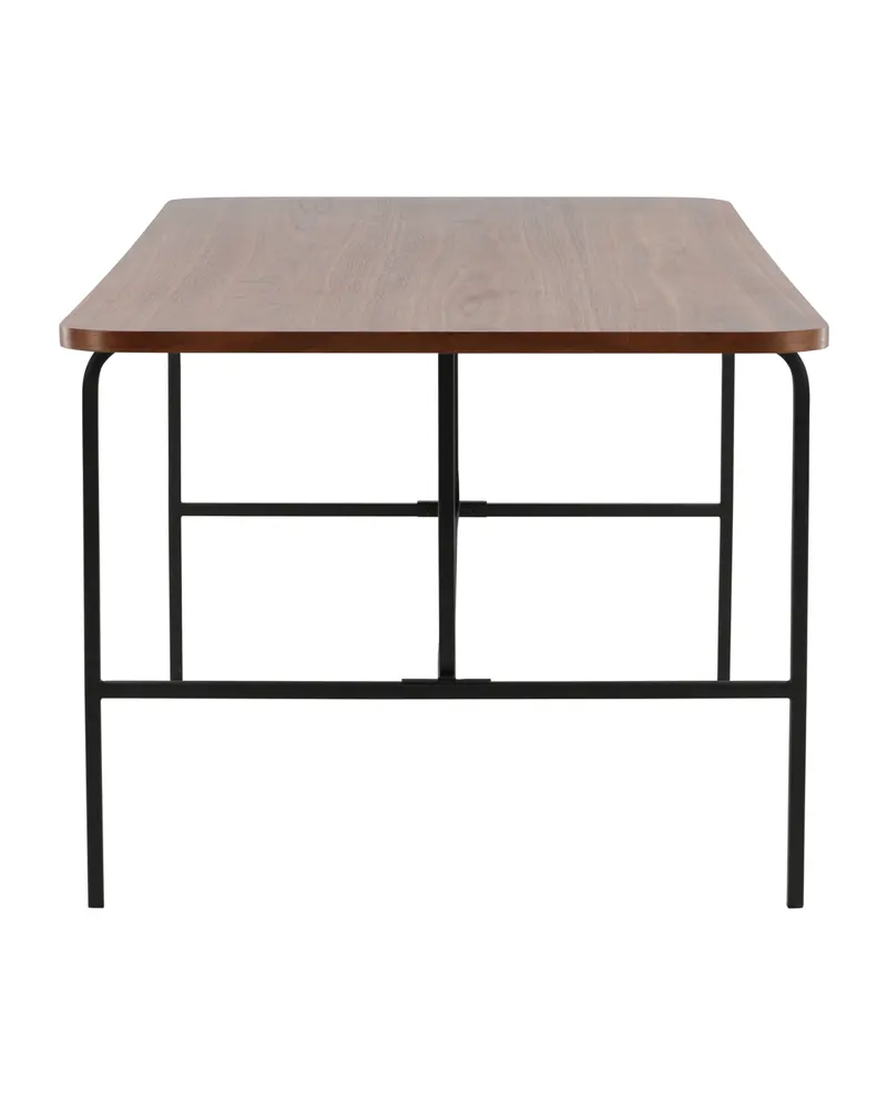 Uno Esstisch 200 × 90 cm in Walnuss, Gestell Schwarz, Ansicht 2