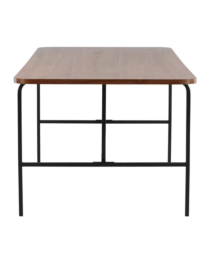 Uno Esstisch 200 × 90 cm in Walnuss, Gestell Schwarz, Ansicht 7