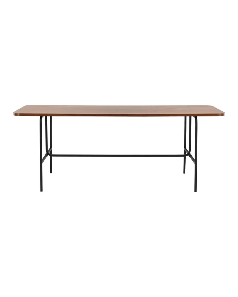 Uno Esstisch 200 × 90 cm in Walnuss, Gestell Schwarz, Ansicht 10