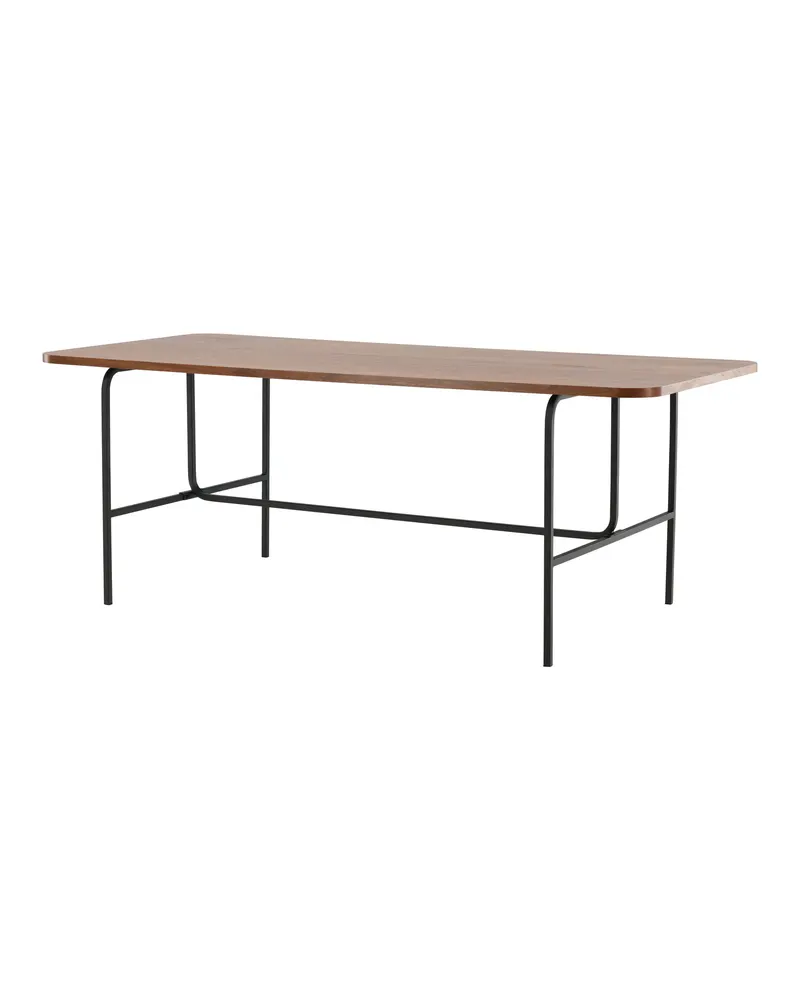 Uno Esstisch 200 × 90 cm in Walnuss, Gestell Schwarz, Ansicht 11