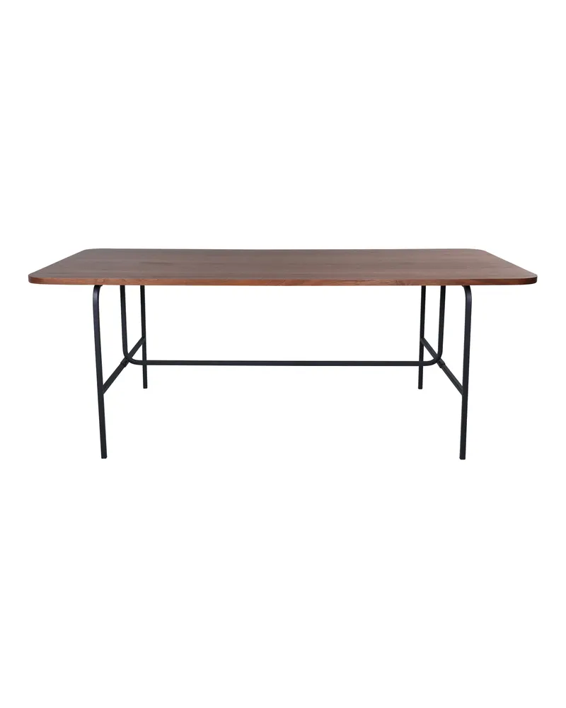 Uno Esstisch 200 × 90 cm in Walnuss, Gestell Schwarz, Ansicht 13