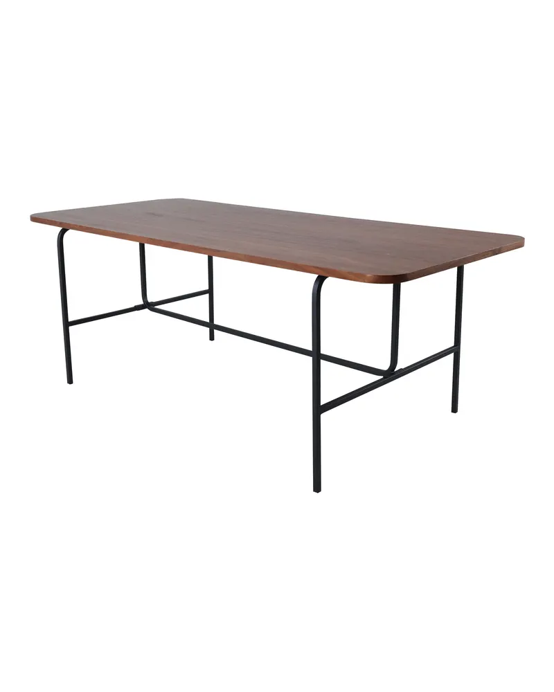 Uno Esstisch 200 × 90 cm in Walnuss, Gestell Schwarz, Ansicht 14