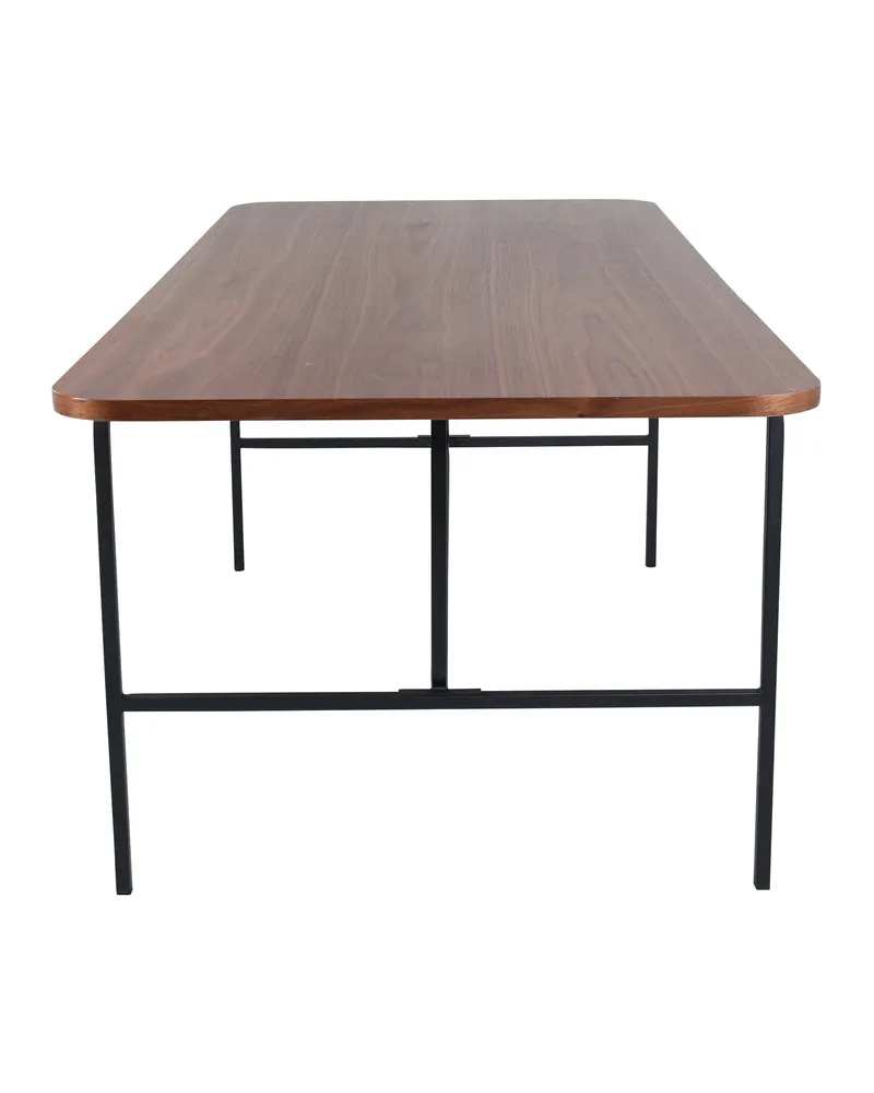 Uno Esstisch 200 × 90 cm in Walnuss, Gestell Schwarz, Ansicht 15