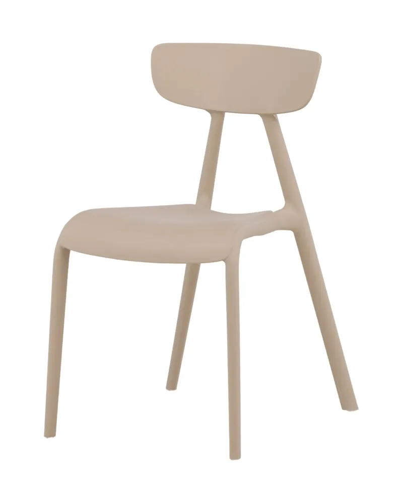 Ursholmen stapelbarer Esszimmerstuhl aus Kunststoff in Beige, Ansicht 2