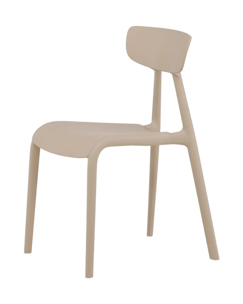 Ursholmen stapelbarer Esszimmerstuhl aus Kunststoff in Beige, Ansicht 5