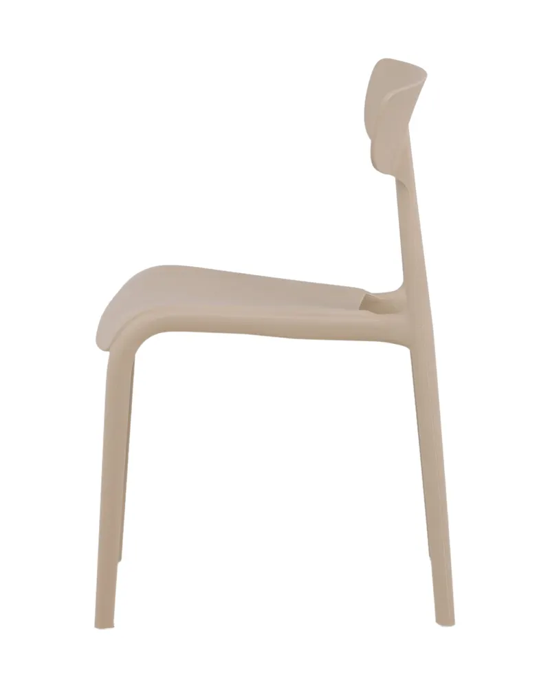 Ursholmen stapelbarer Esszimmerstuhl aus Kunststoff in Beige, Ansicht 9