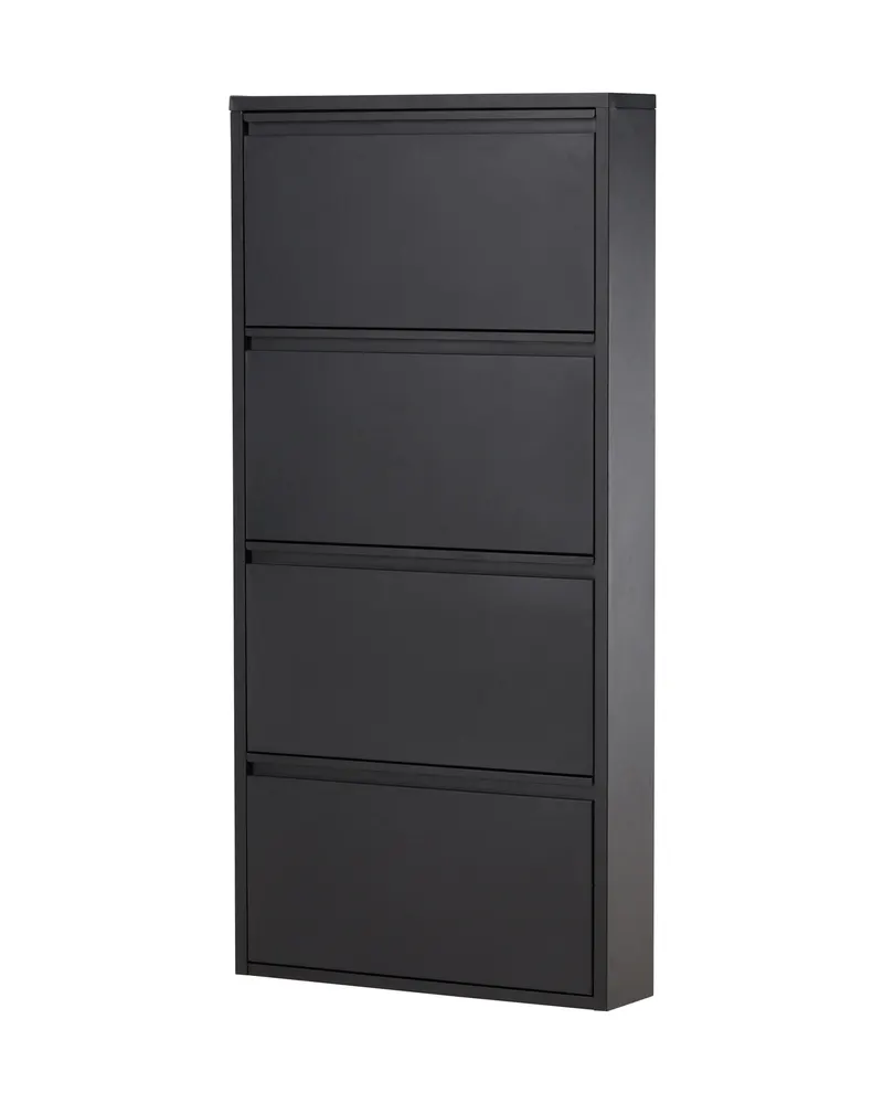 Ushuaia Schuhschrank schmal, 15 cm tief, mit vier Türen