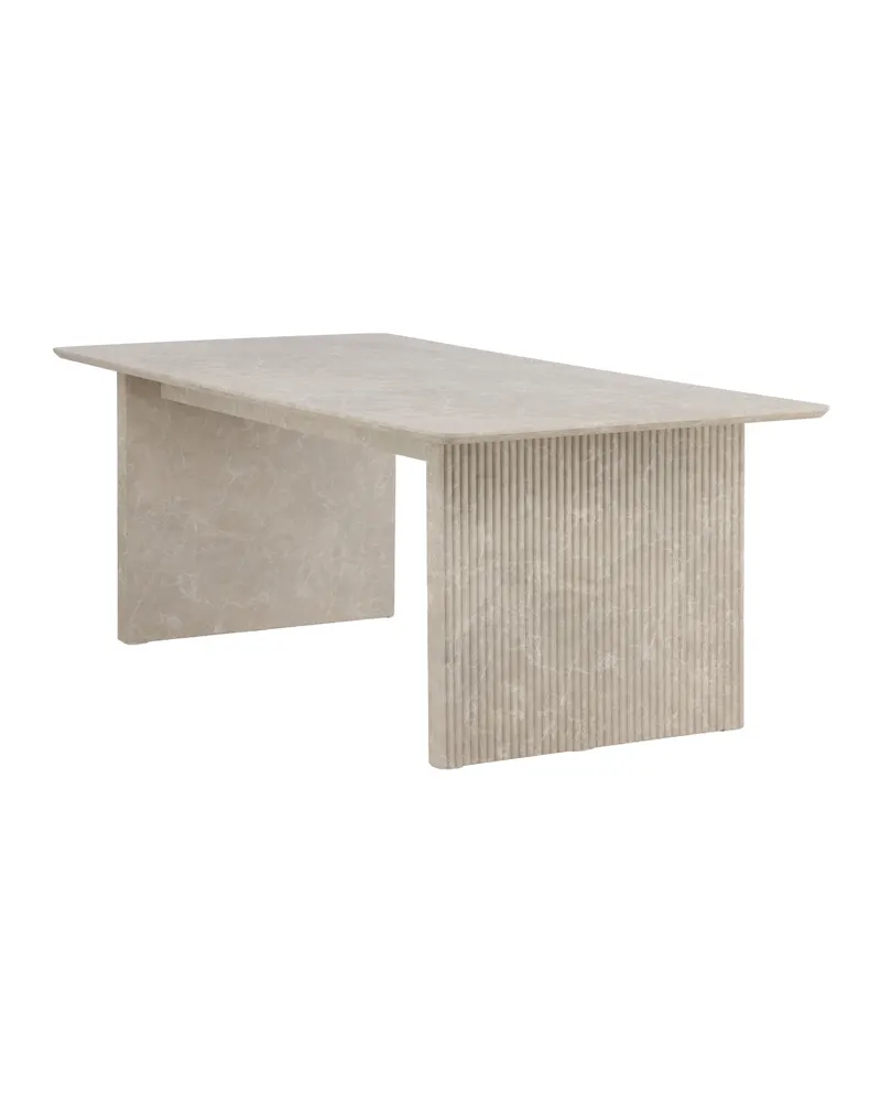 Vail Esstisch 200 × 100 cm auf zwei Wangen in Beige, Ansicht 5