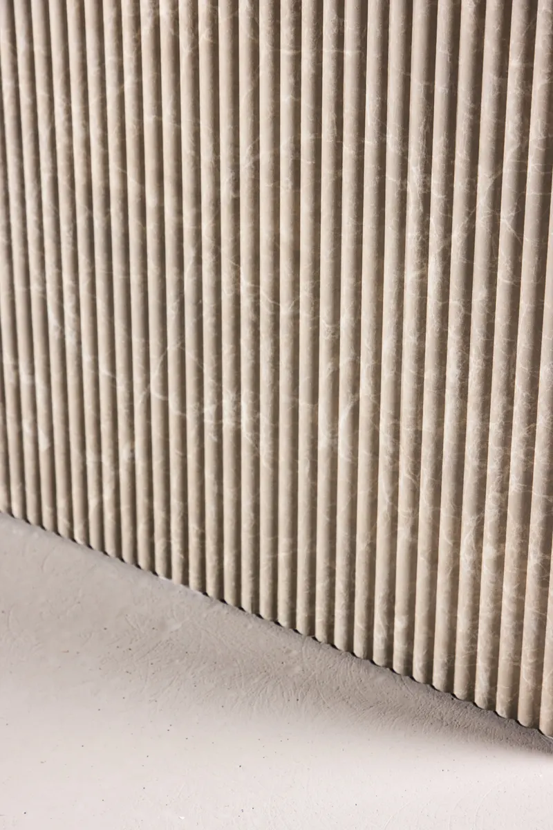 Vail Esstisch 200 × 100 cm auf zwei Wangen in Beige, im Wohnraum, Ansicht 2