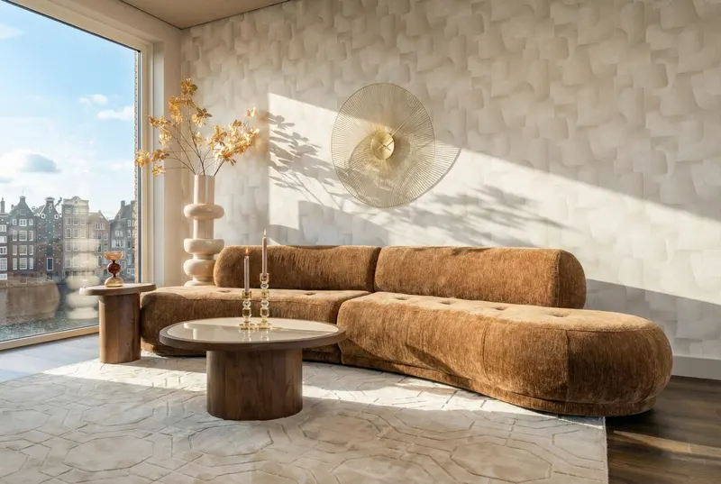 Vase Benice, Tapioca, groß von Richmond Interiors, Wohnbeispiel 6, im Wohnraum