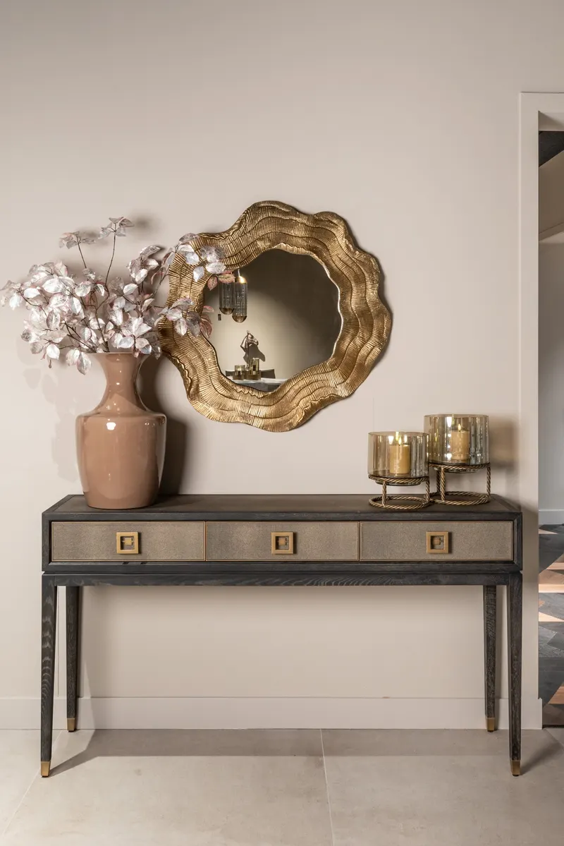 Konsolentisch Bloomville, Brass Shagreen von Richmond Interiors, Wohnbeispiel 9, im Wohnraum