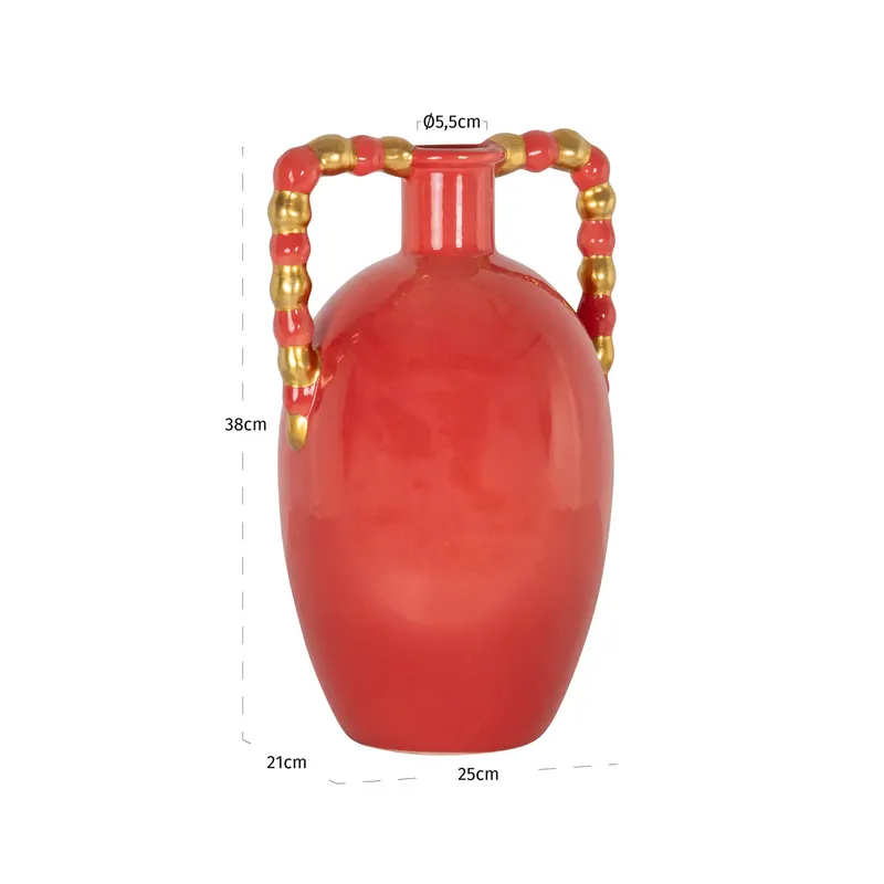 Vase Davita, Orange, klein von Richmond Interiors, Maßzeichnung 6