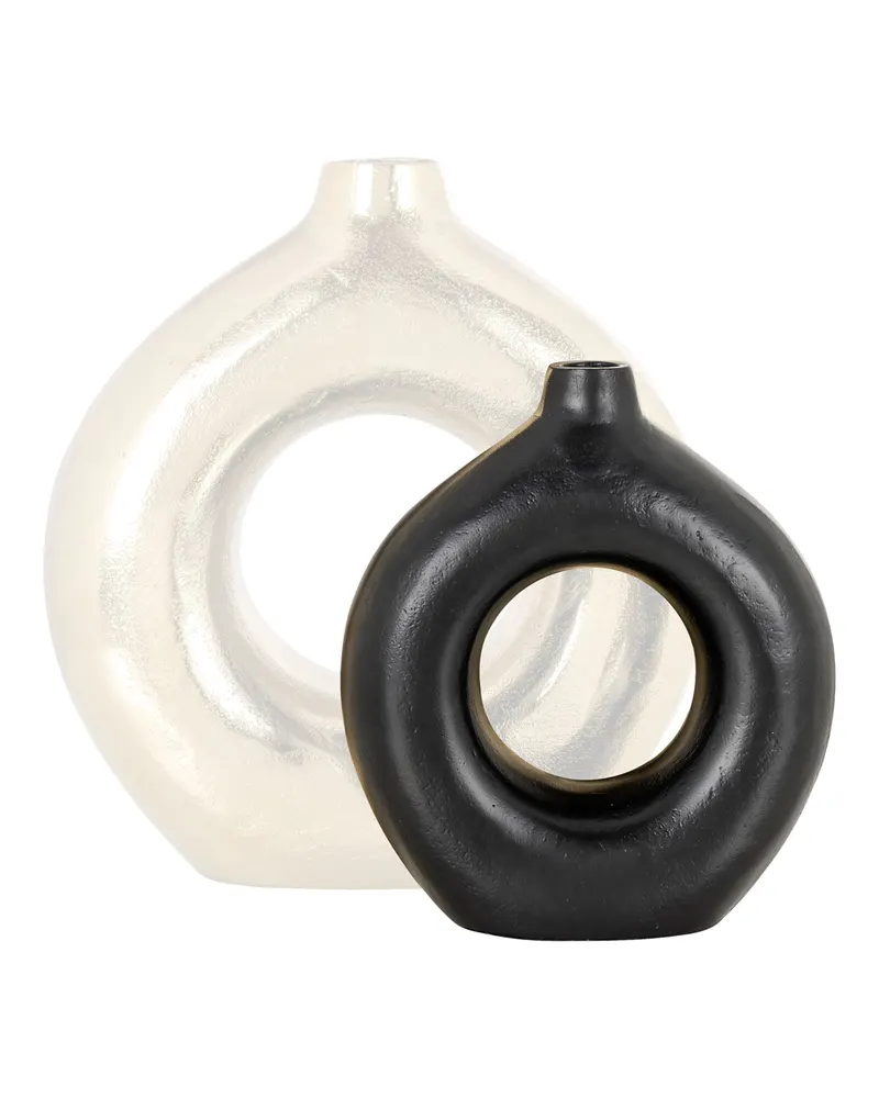 Vase Felice Schwarz, 22 cm von Richmond Interiors, Produktansicht 5