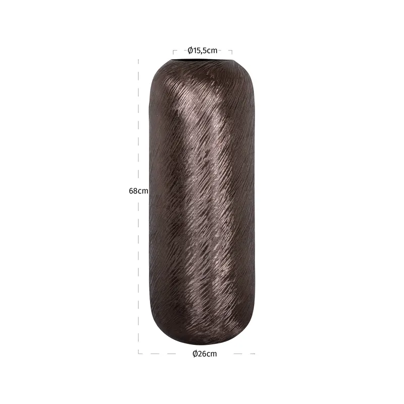 Vase Jilla, Smoke, groß von Richmond Interiors, Maßzeichnung 4