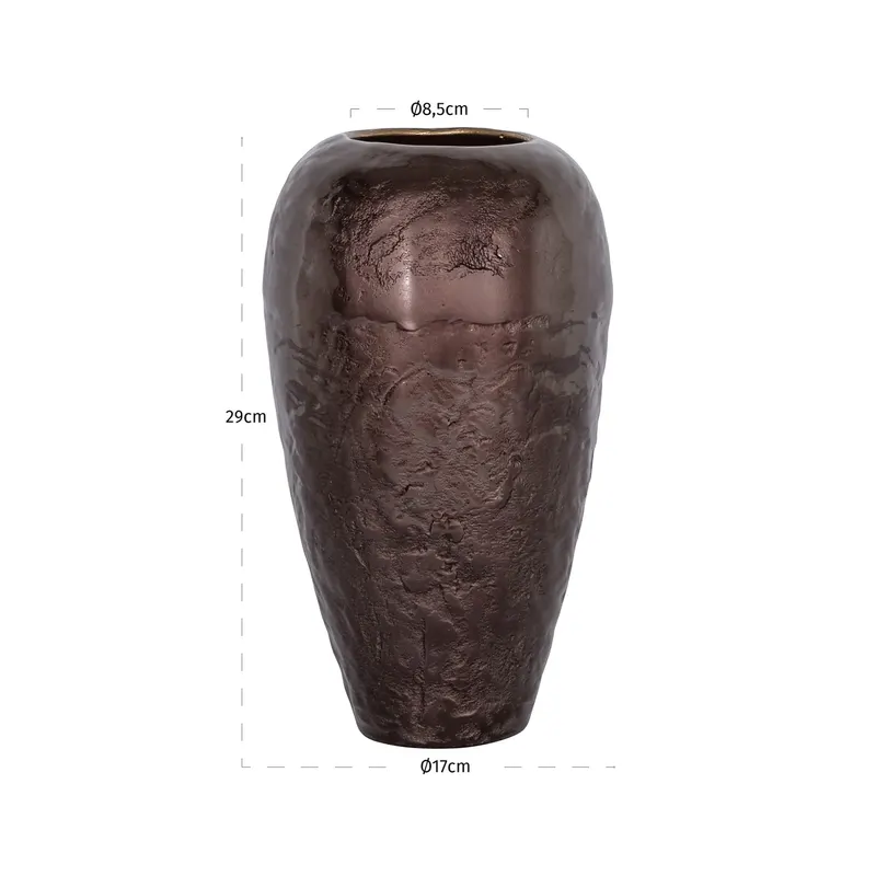 Vase Jillisa, Dunkelbraun von Richmond Interiors, Maßzeichnung 4