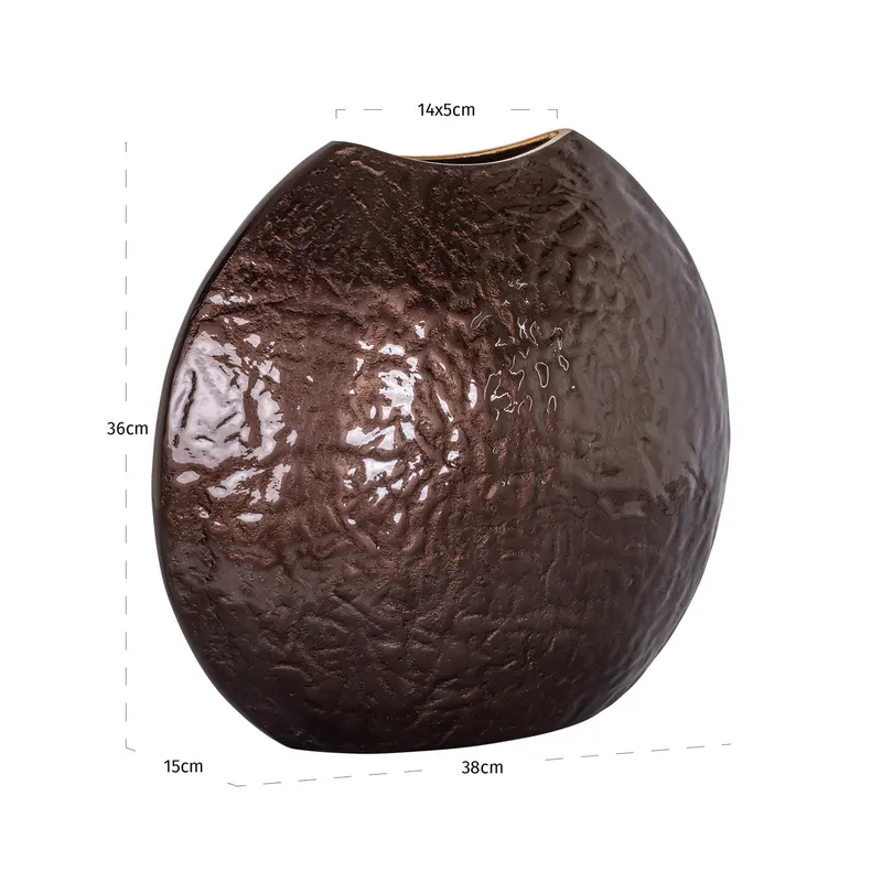 Vase Jony, Dunkelbraun von Richmond Interiors, Maßzeichnung 9