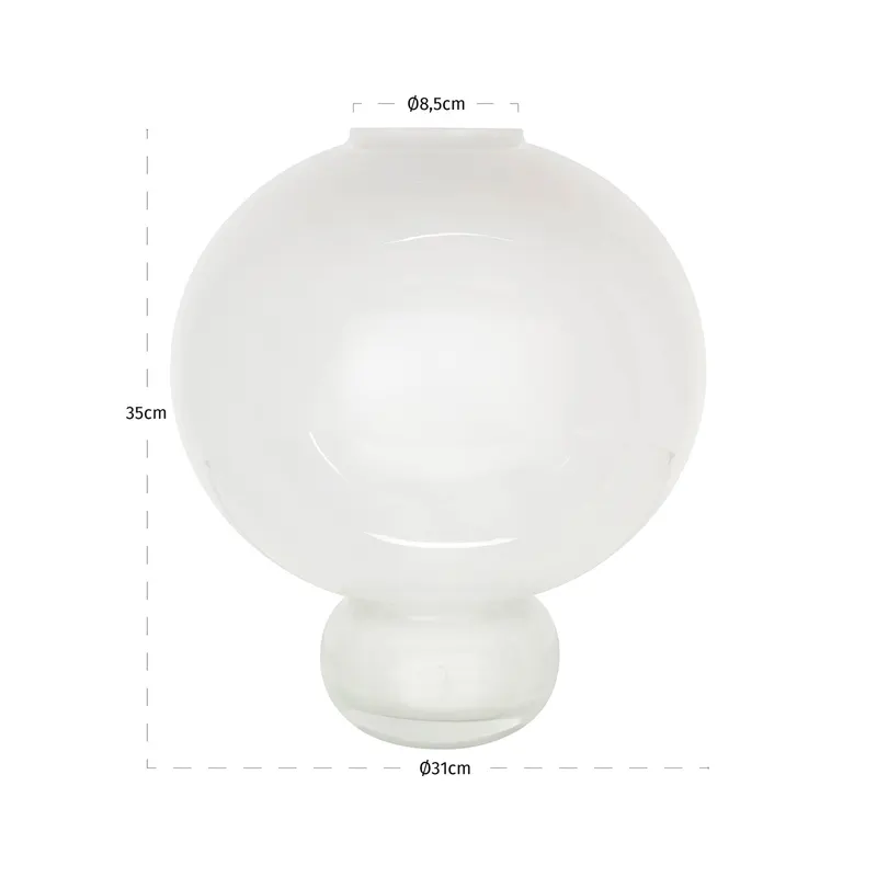 Vase Mireva, Weiß von Richmond Interiors, Maßzeichnung 2