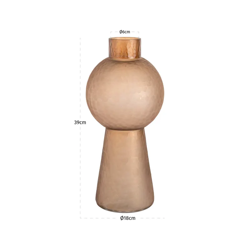 Vase Ora, Braun, groß von Richmond Interiors, Maßzeichnung 6