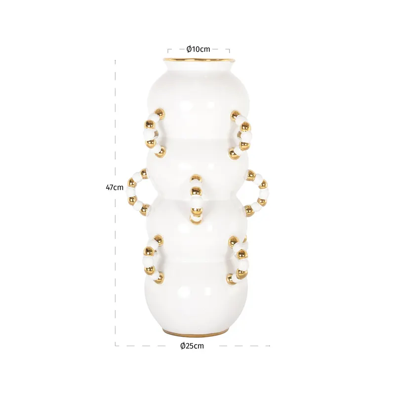 Vase Pippy groß in Weiß von Richmond Interiors, Maßzeichnung 5