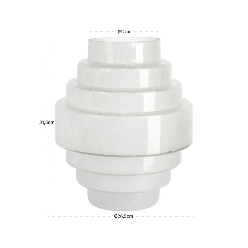 Vase Samara, Weiß von Richmond Interiors, Maßzeichnung 2