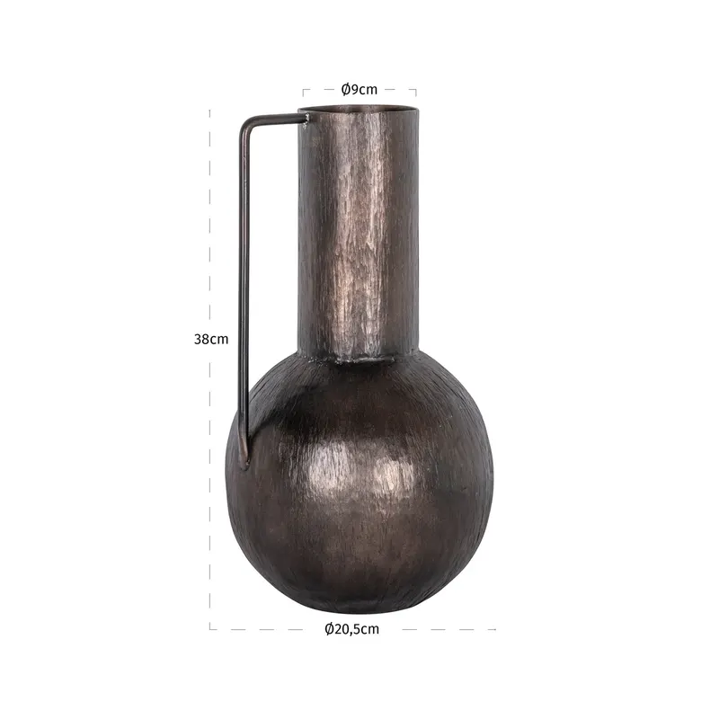 Vase Sema, Kupferfarben, groß von Richmond Interiors, Maßzeichnung 7