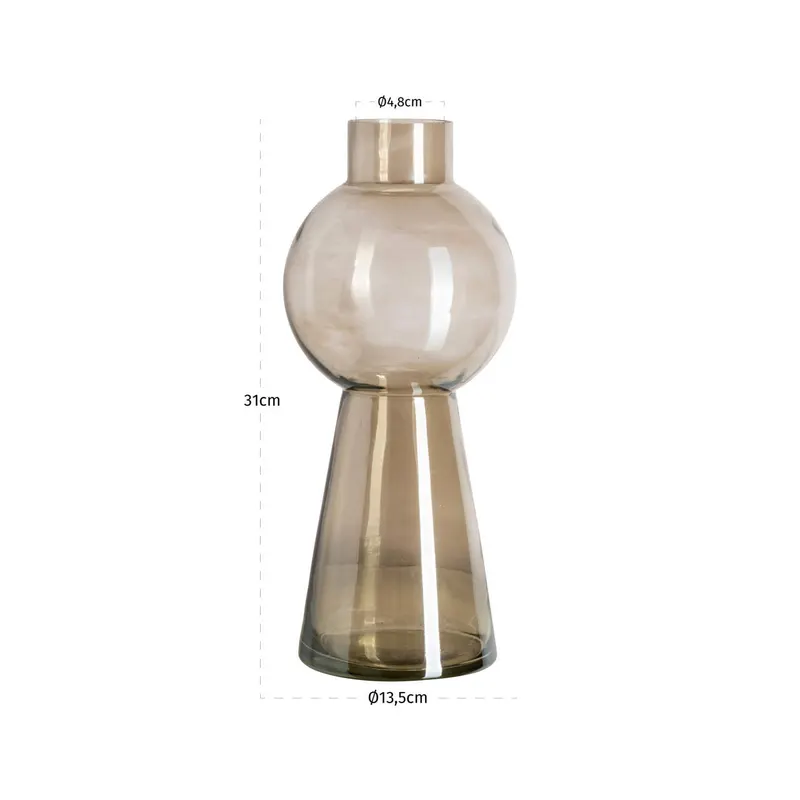 Vase Sera, Smoke, klein von Richmond Interiors, Maßzeichnung 7
