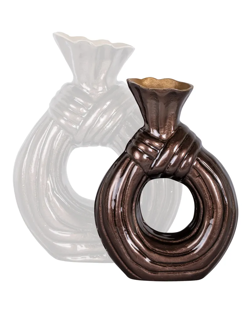 Vase Suen, Dunkelbraun, klein von Richmond Interiors, Produktansicht 4