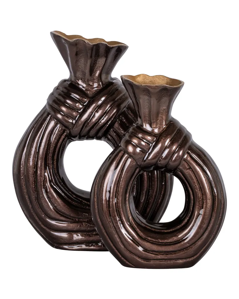 Vase Suen, Dunkelbraun, klein von Richmond Interiors, Produktansicht 5