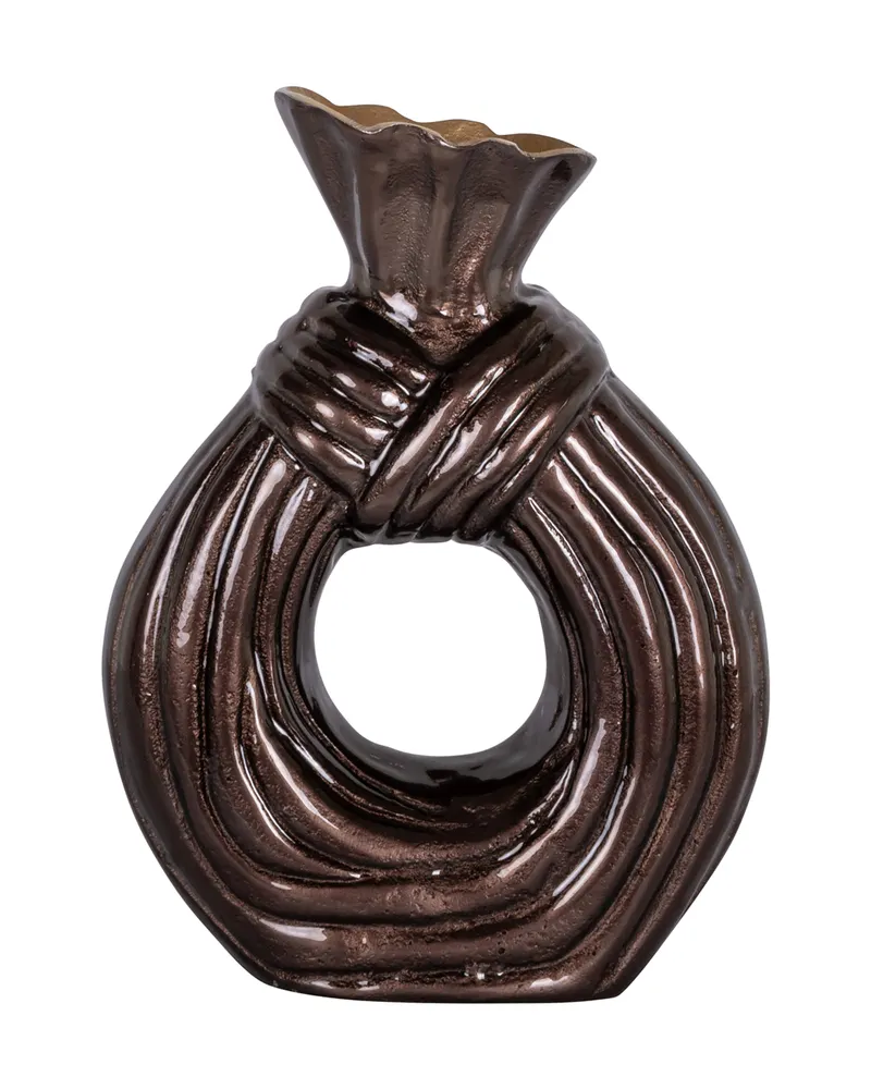 Vase Suen, Dunkelbraun, groß von Richmond Interiors