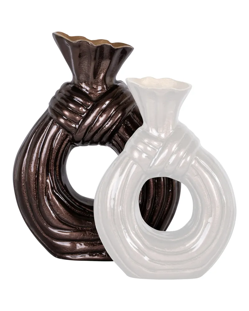 Vase Suen, Dunkelbraun, groß von Richmond Interiors, Produktansicht 4